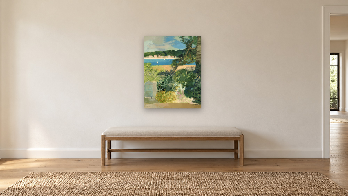 Portal Aux Deux Tourterelles by Guy Bardone, shown at 32 × 40 in (81.3 × 101.6 cm) as gallery-wrapped canvas, hallway