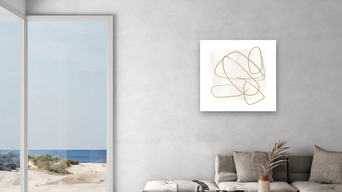 Touch 1 by Dan Hobday, shown at 32 × 32 in (81.3 × 81.3 cm) as gallery-wrapped canvas, living