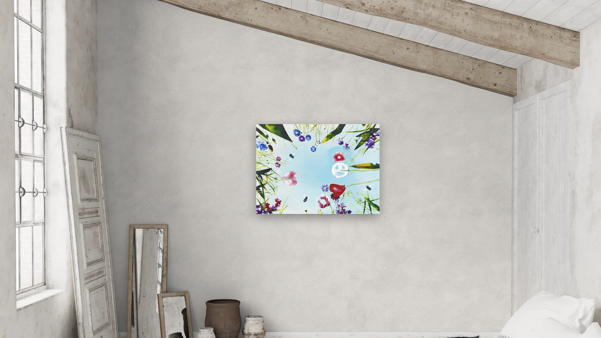 Pasture by Alexis Rockman, shown at 30 × 40 in (76.2 × 101.6 cm) as gallery-wrapped canvas, bedroom