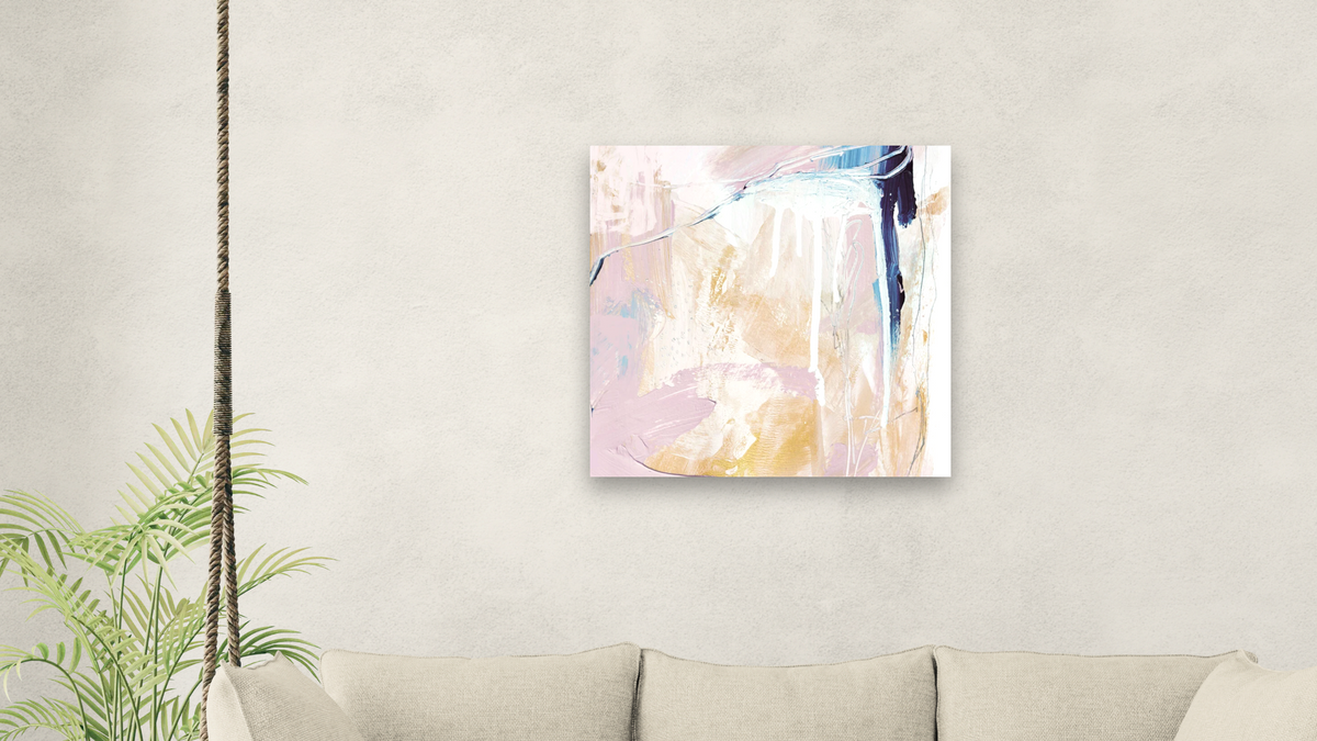 Cake by Dan Hobday, shown at 32 × 32 in (81.3 × 81.3 cm) as gallery-wrapped canvas, living