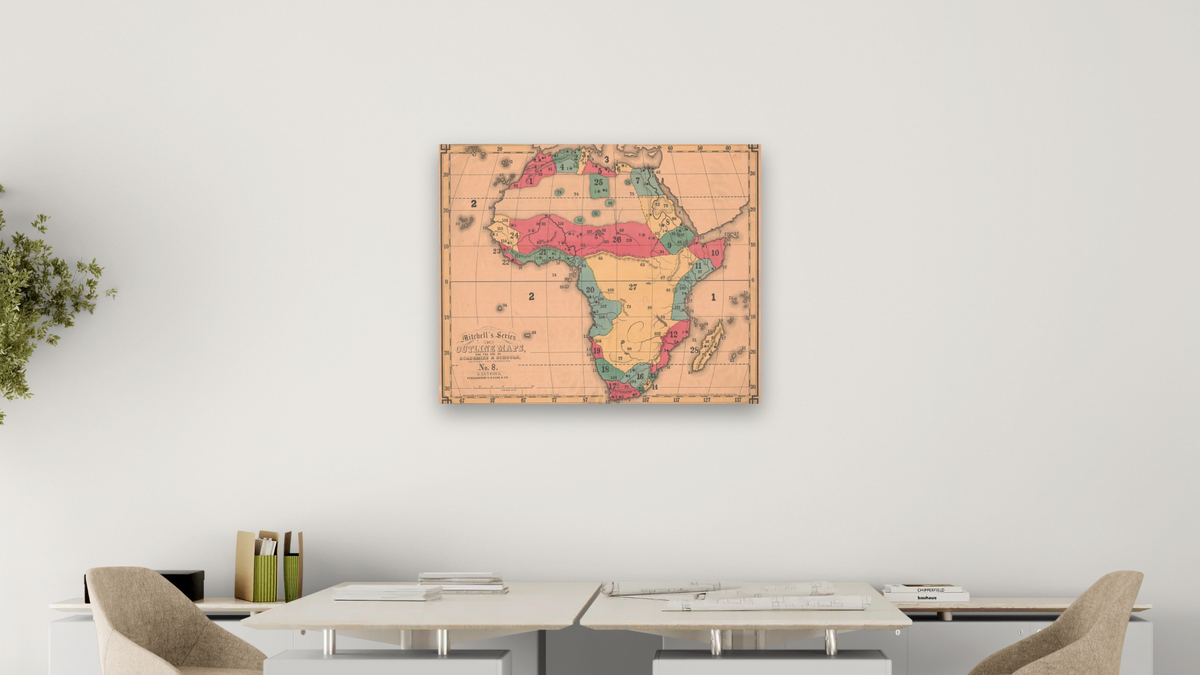 Africa, shown at 32 × 40 in (81.3 × 101.6 cm) as gallery-wrapped canvas, office