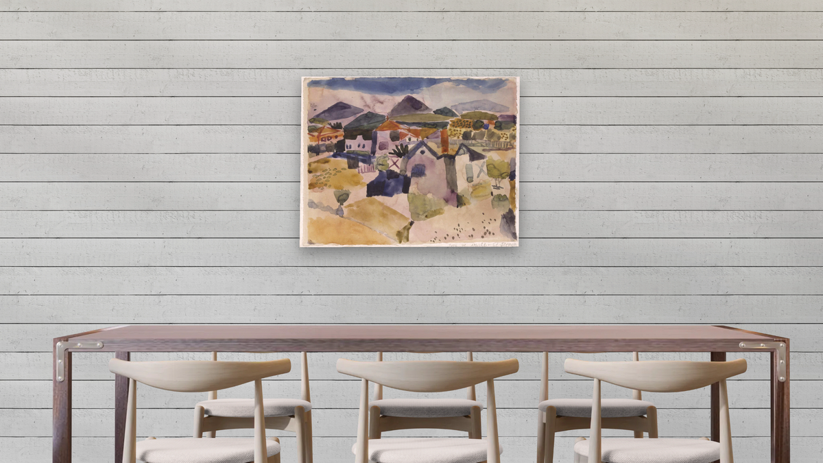 View of Saint Germain by Paul Klee, shown at 32 × 40 in (81.3 × 101.6 cm) as gallery-wrapped canvas, dining