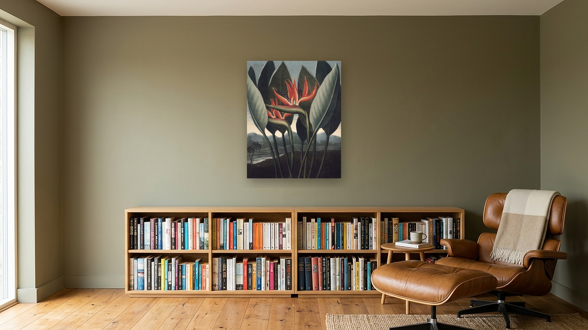 The Queen by Robert John Thornton, shown at 32 × 40 in (81.3 × 101.6 cm) as gallery-wrapped canvas, library