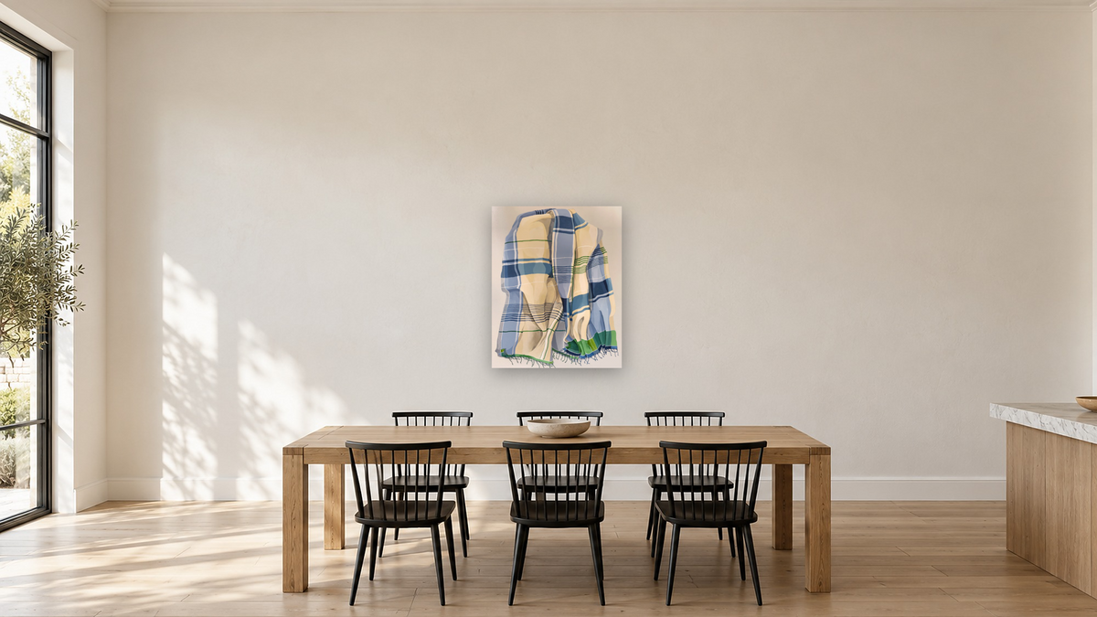 A Day In June by Catherine Gerke, shown at 32 × 40 in (81.3 × 101.6 cm) as gallery-wrapped canvas, kitchen