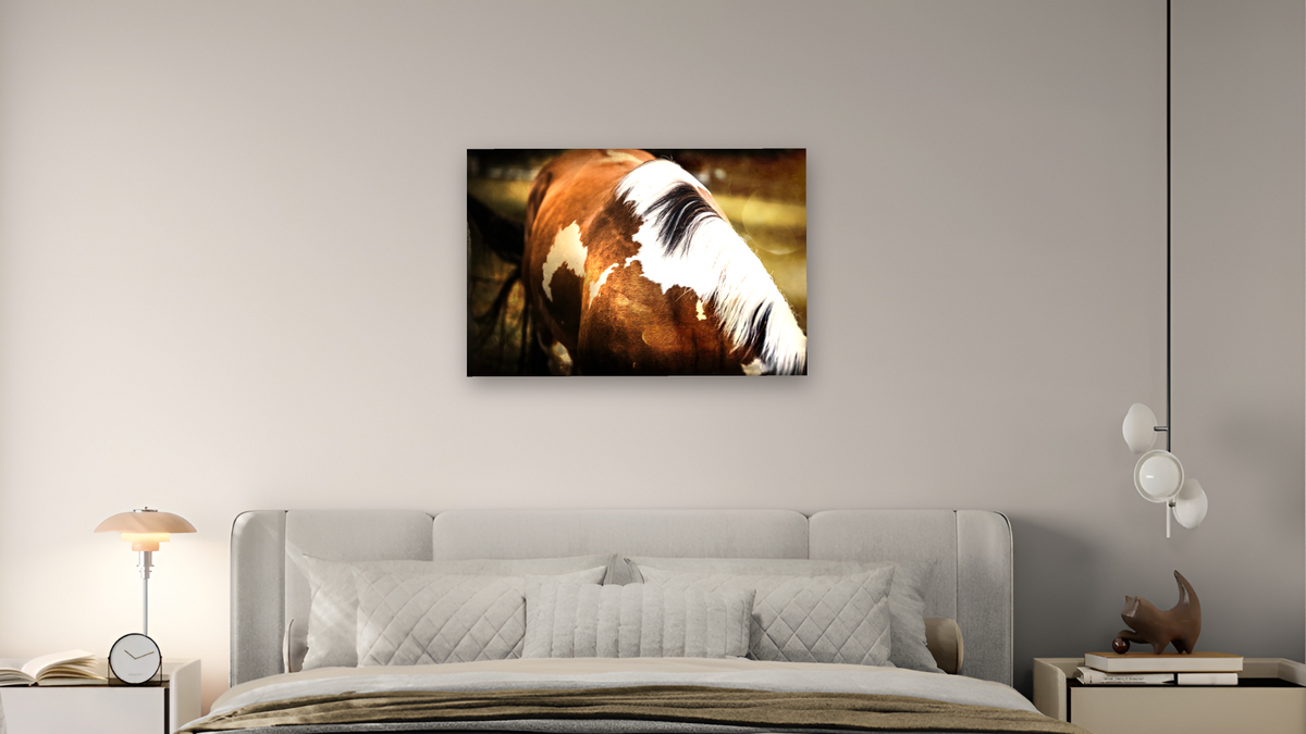Trixie 15 by Brandon Luther, shown at 28 × 42 in (71.1 × 106.7 cm) as gallery-wrapped canvas, bedroom