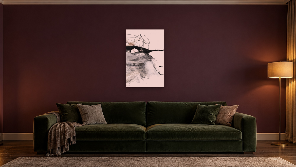 Crush 3 by Dan Hobday, shown at 28 × 42 in (71.1 × 106.7 cm) as gallery-wrapped canvas, den