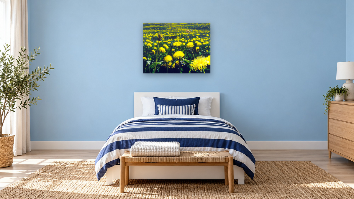 Lawn by Alexis Rockman, shown at 30 × 40 in (76.2 × 101.6 cm) as gallery-wrapped canvas, kids' room
