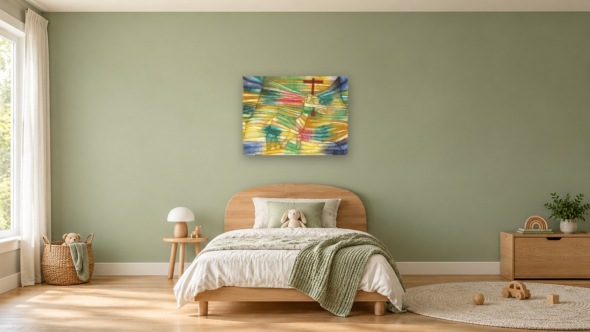 Wikimedia Paul Klee by Paul Klee, shown at 30 × 40 in (76.2 × 101.6 cm) as gallery-wrapped canvas, kids' room