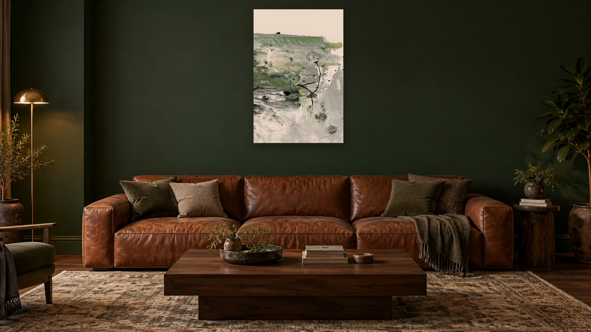 Behold 2 by Dan Hobday, shown at 28 × 42 in (71.1 × 106.7 cm) as gallery-wrapped canvas, den