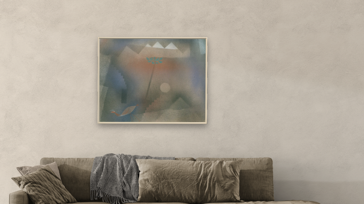 Wikimedia Paul Klee by Paul Klee, shown at 32 × 40 in (81.3 × 101.6 cm) on canvas in Ramino Opaque White, living