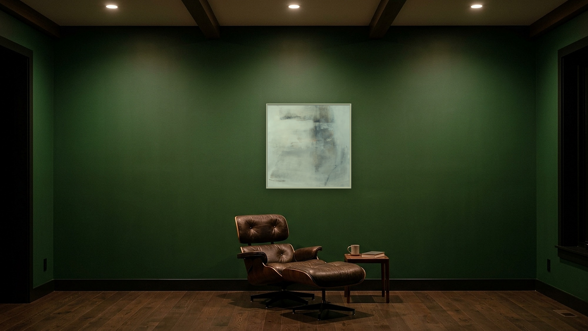 No. 283 by Michelle Oppenheimer, shown at 32 × 32 in (81.3 × 81.3 cm) on canvas in Ramino Opaque White, den