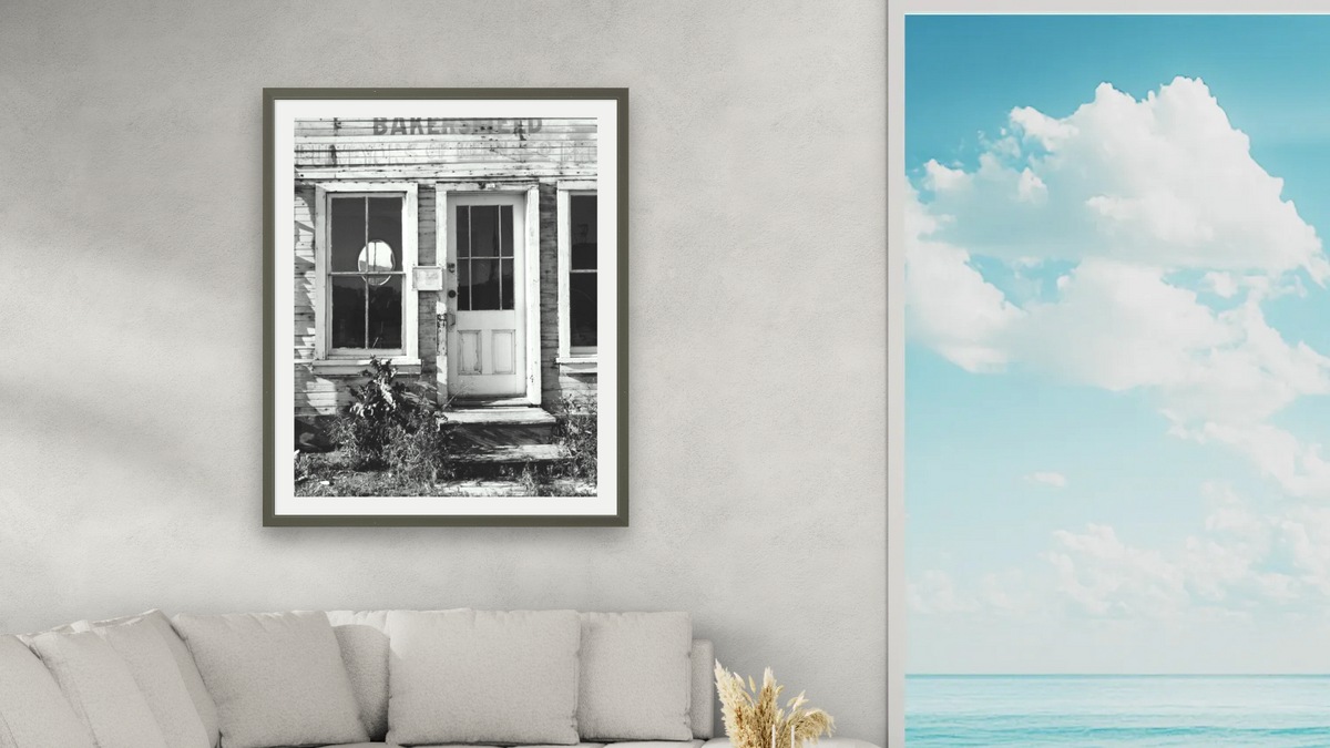 Purveyors of Kern County by Gordon Osmundson, shown at 32 × 40 in (81.3 × 101.6 cm) in Ramino Satin Black, living