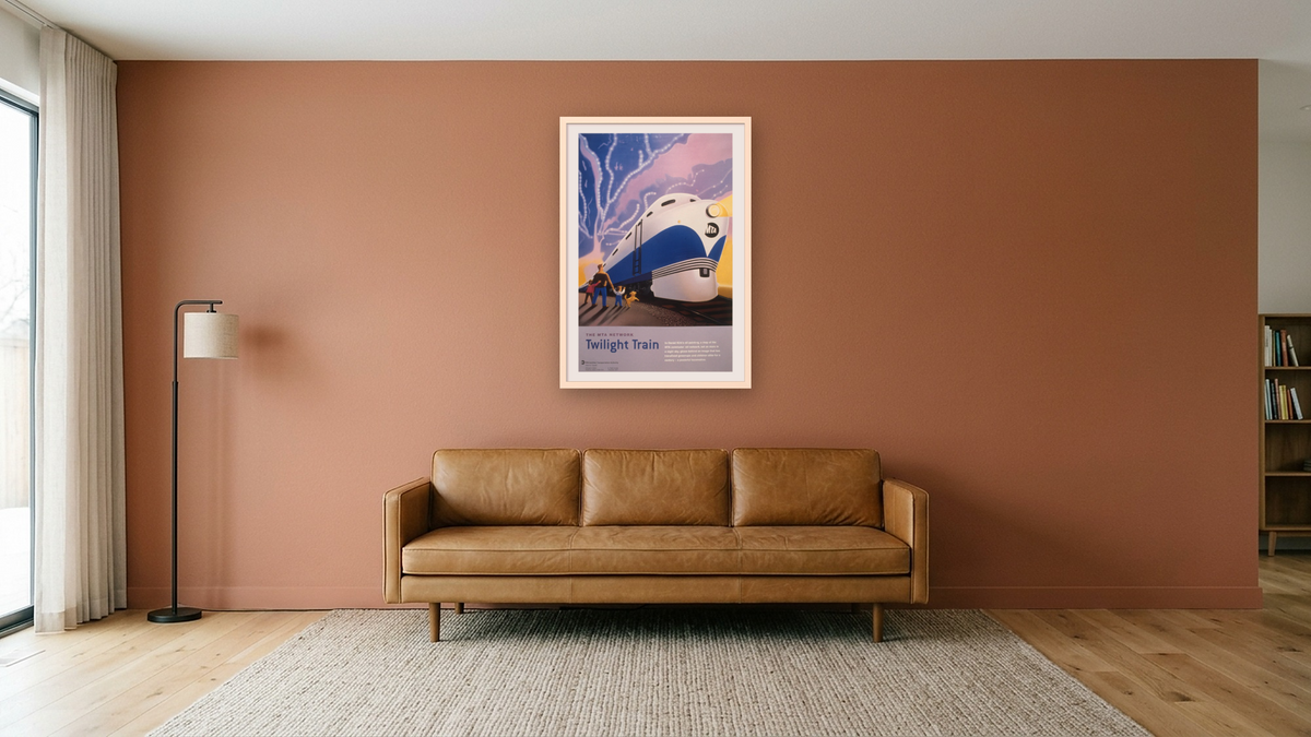 posters 6.25.18, shown at 28 × 42 in (71.1 × 106.7 cm) in Ramino Opaque White, media room
