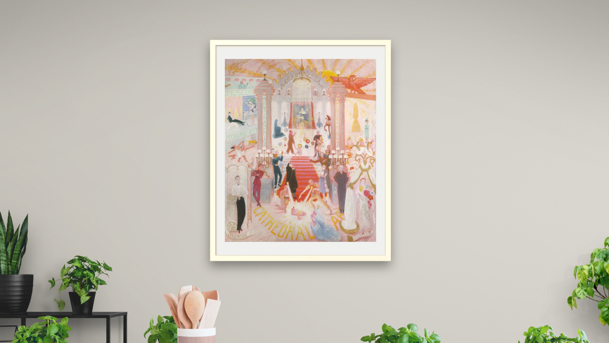 The Cathedrals of Art by Florine Stettheimer, shown at 32 × 40 in (81.3 × 101.6 cm) in Ramino Opaque White, dining