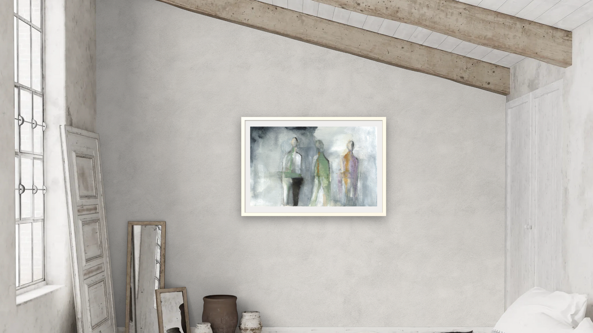 No. 307 by Michelle Oppenheimer, shown at 28 × 42 in (71.1 × 106.7 cm) in Ramino Opaque White, bedroom
