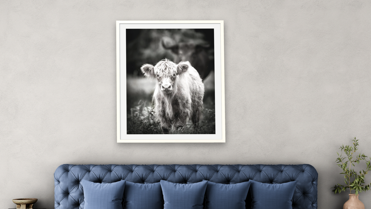 Frederick by Brandon Luther, shown at 32 × 40 in (81.3 × 101.6 cm) in Ramino Opaque White, bedroom