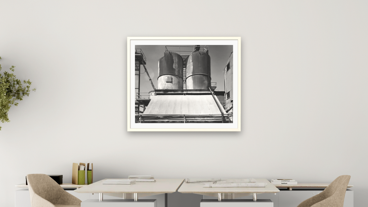 Guelph #4 by Gordon Osmundson, shown at 32 × 40 in (81.3 × 101.6 cm) in Ramino Opaque White, office