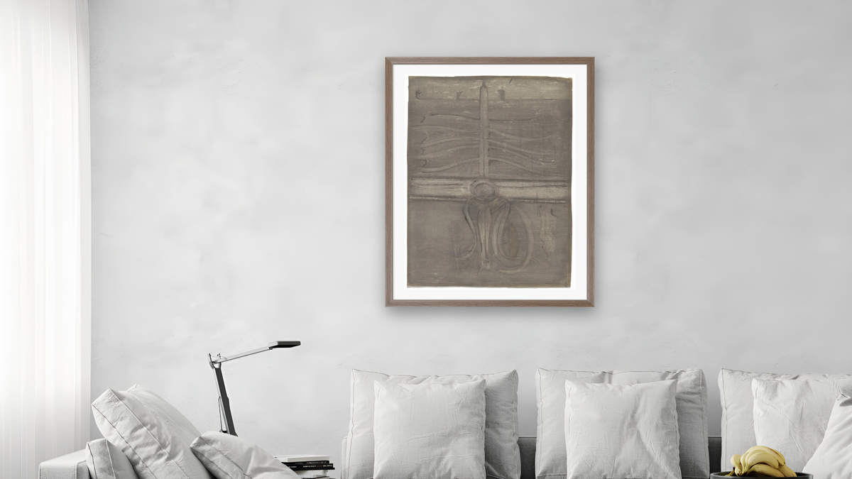 Untitled by Mark Rothko, shown at 30 × 40 in (76.2 × 101.6 cm) in Arber Light Walnut, living