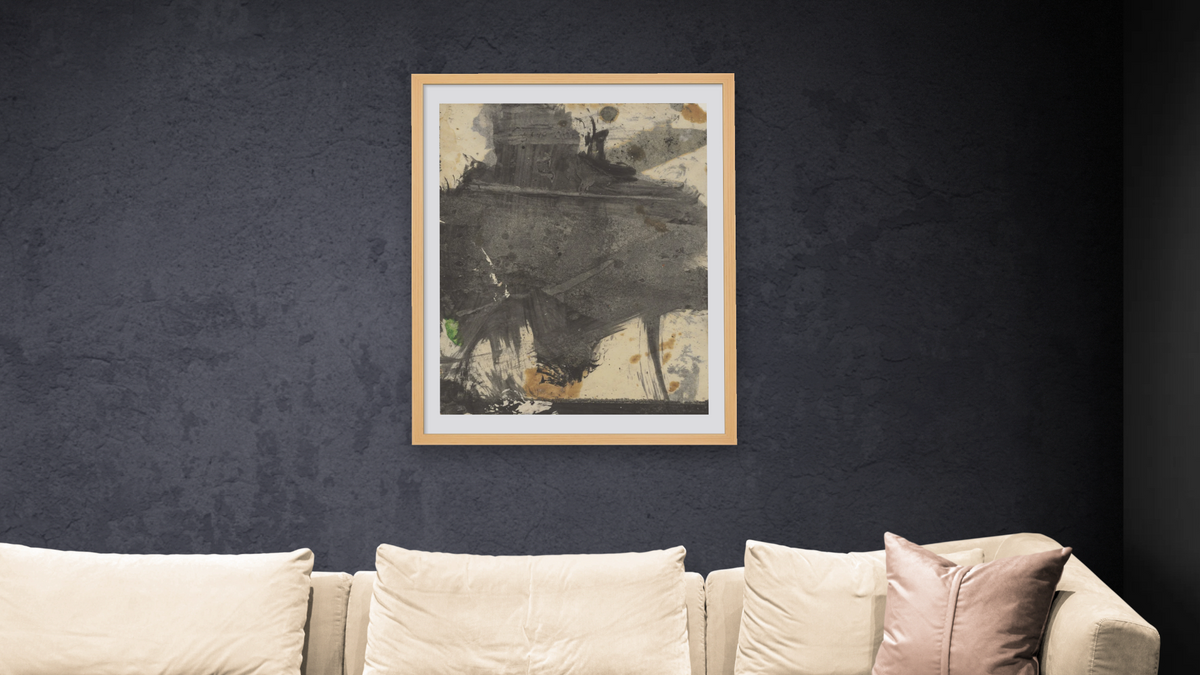 Untitled by Franz Kline, shown at 30 × 40 in (76.2 × 101.6 cm) in Arber American Maple, living