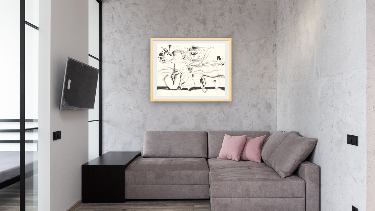 Untitled [recto] by Mark Rothko, shown at 30 × 40 in (76.2 × 101.6 cm) in Arber American Maple, media room