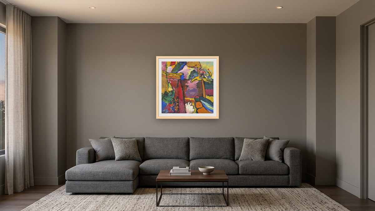 Study for Improvisation V, 1910, shown at 32 × 32 in (81.3 × 81.3 cm) in Arber Natural, media room
