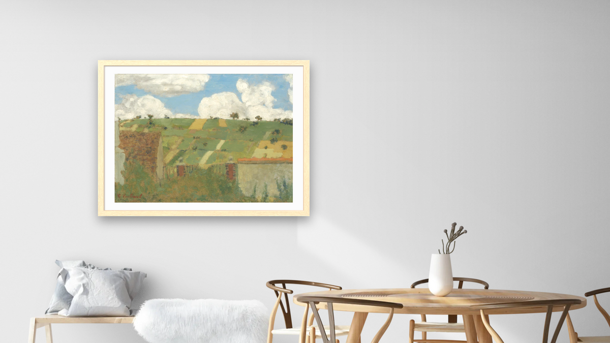 Landscape of the Ile-de-France by Edouard Vuillard, shown at 30 × 40 in (76.2 × 101.6 cm) in Arber Natural, dining