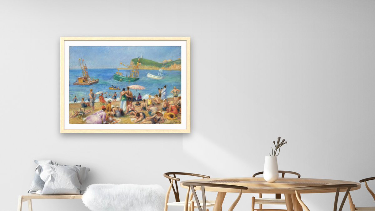 Beach, St. Jean de Luz by William Glackens, shown at 30 × 40 in (76.2 × 101.6 cm) in Arber Natural, dining