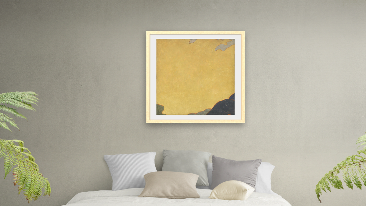 Evening by Augustus Vincent Tack, shown at 32 × 32 in (81.3 × 81.3 cm) in Arber Natural, bedroom
