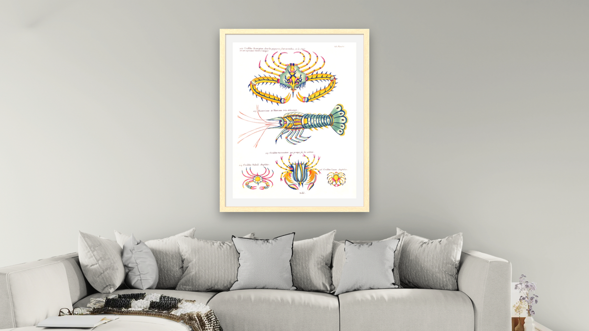 Crabs and crayfish by Louis Renard, shown at 30 × 40 in (76.2 × 101.6 cm) in Arber Natural, living