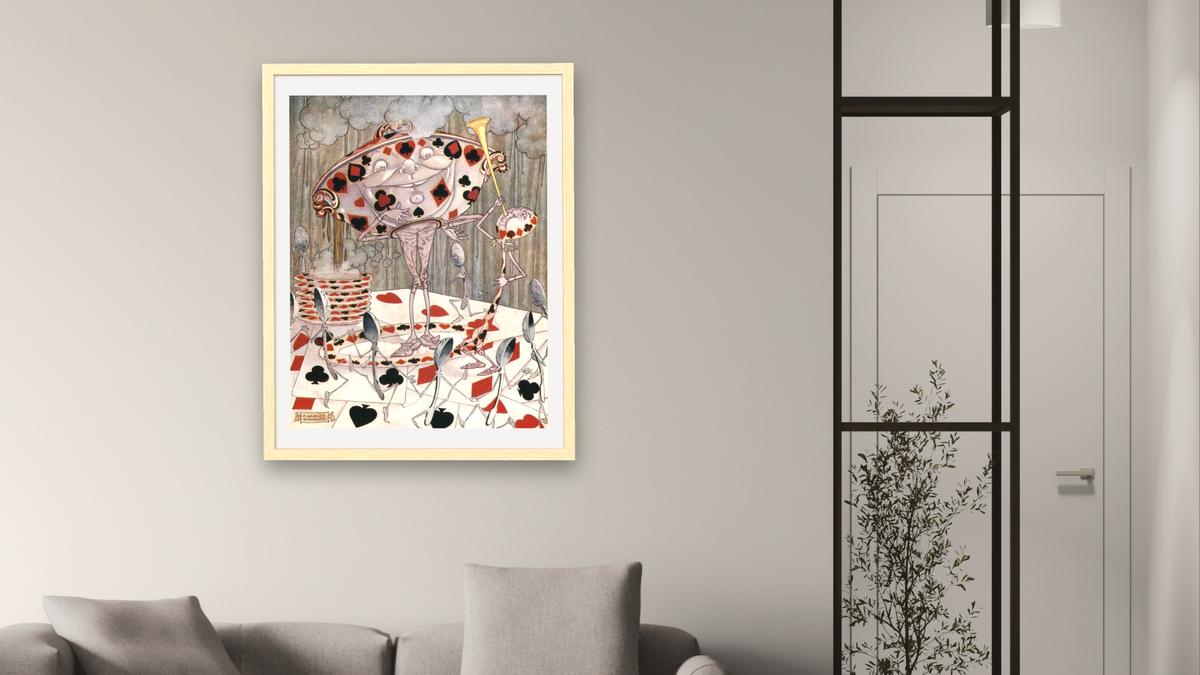 Alice in Wonderland: The Soup Song by Charles Folkard, shown at 30 × 40 in (76.2 × 101.6 cm) in Arber Natural, living