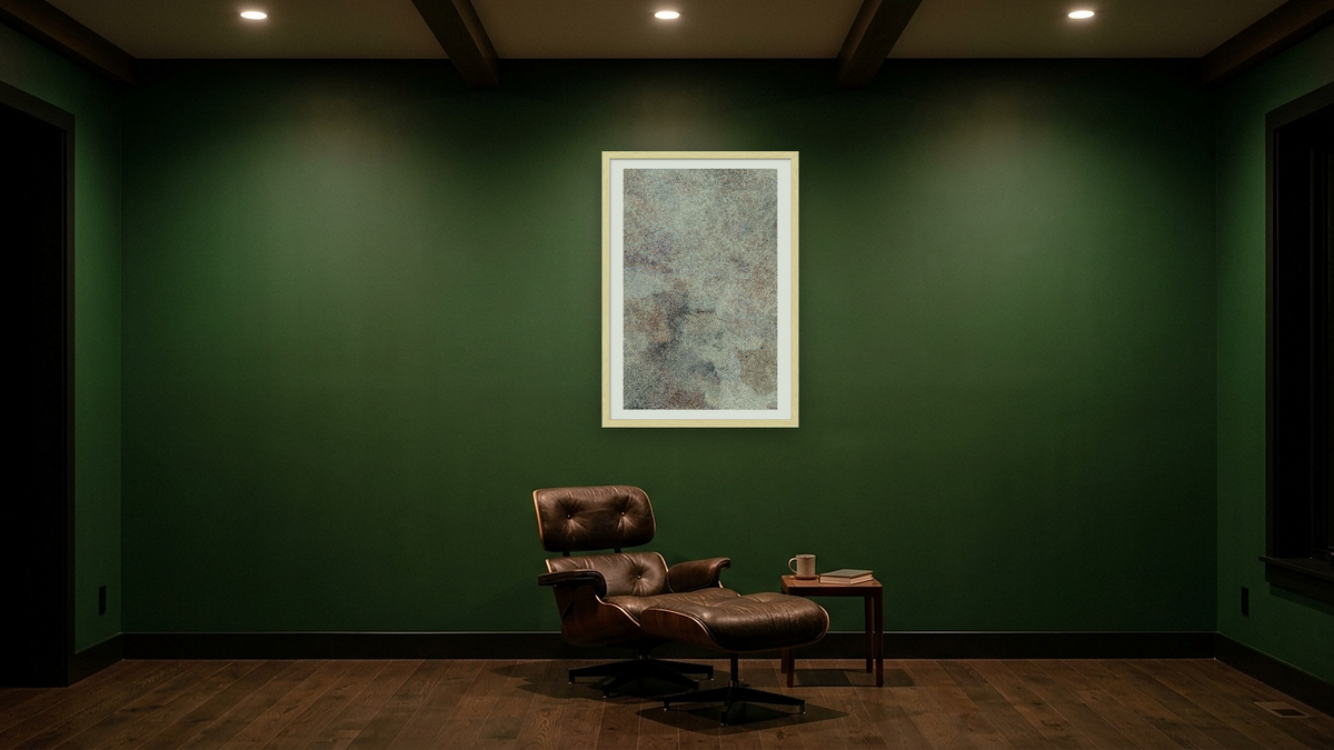 Arlparra, My Country, Bush Plum Country by Kathleen Ngal, shown at 28 × 42 in (71.1 × 106.7 cm) in Arber Natural, den