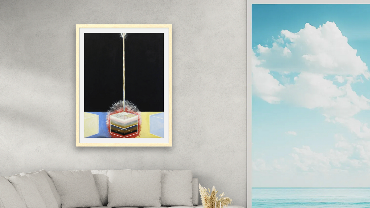 Group IX/UW, The Dove, No. 3 by Hilma af Klint, shown at 30 × 40 in (76.2 × 101.6 cm) in Arber Natural, living