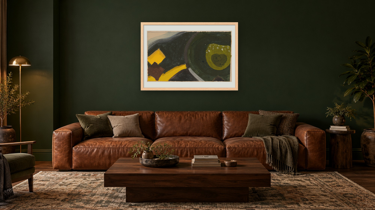 Untitled (#1 in a Portfolio of 24 sketches) by Arthur Dove, shown at 28 × 42 in (71.1 × 106.7 cm) in Arber Natural, den