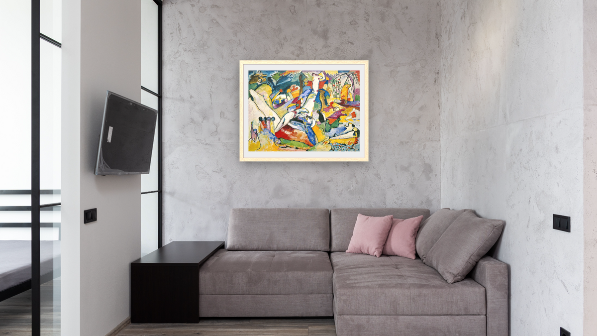 Sketch for Composition II, shown at 30 × 40 in (76.2 × 101.6 cm) in Arber Natural, media room