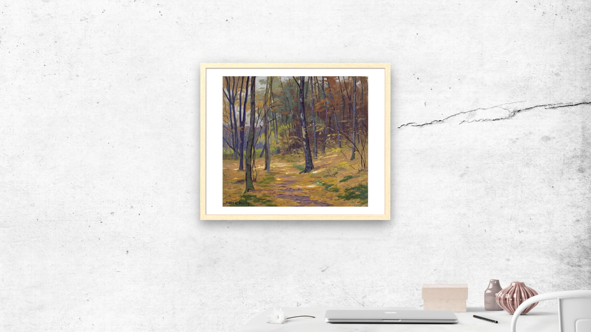 A Grey Day by Frank V. Dudley, shown at 32 × 40 in (81.3 × 101.6 cm) in Arber Natural, office