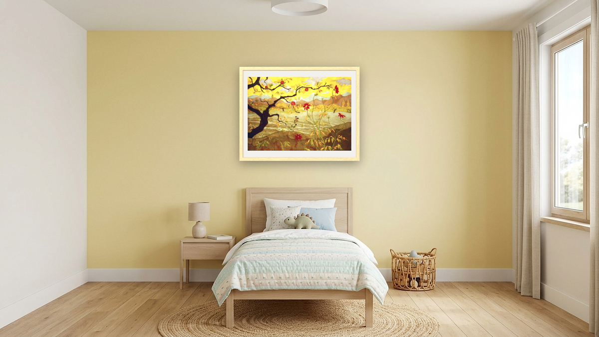 Apple Tree with Red Fruit by Paul Elie Ranson, shown at 30 × 40 in (76.2 × 101.6 cm) in Arber Natural, kids' room
