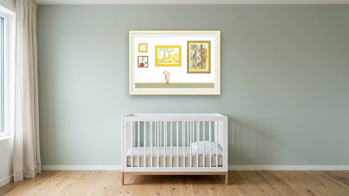 Matthew's Dream V, shown at 28 × 42 in (71.1 × 106.7 cm) in Arber Natural, nursery