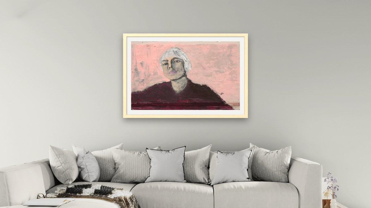 At a Glance by Dobee Snowber, shown at 28 × 42 in (71.1 × 106.7 cm) in Arber Natural, living