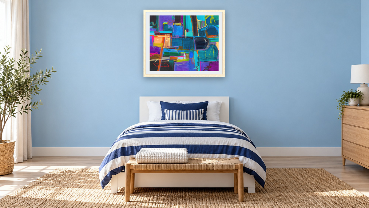 Eastern Promise by Kelly O'Neal, shown at 32 × 40 in (81.3 × 101.6 cm) in Arber Natural, kids' room