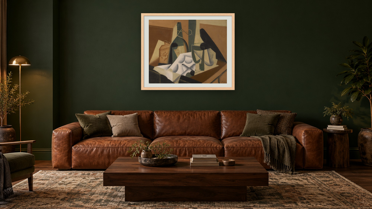The White Tablecloth by Juan Gris, shown at 32 × 40 in (81.3 × 101.6 cm) in Arber Natural, den