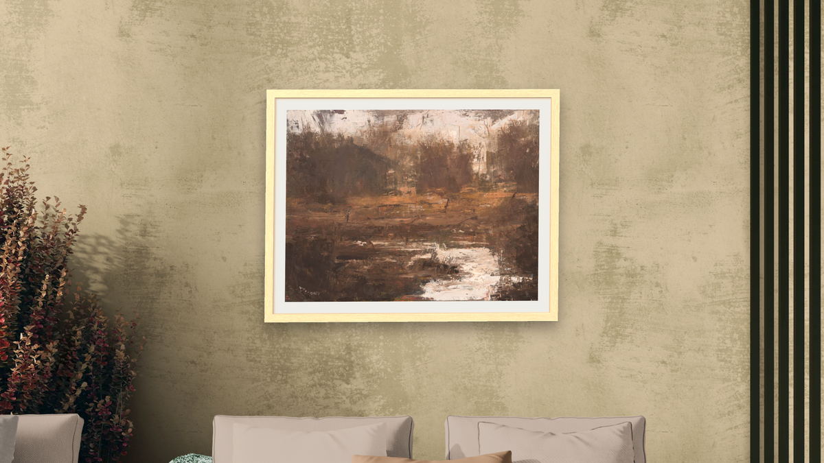 Overgrown by Donald Darst, shown at 30 × 40 in (76.2 × 101.6 cm) in Arber Natural, living