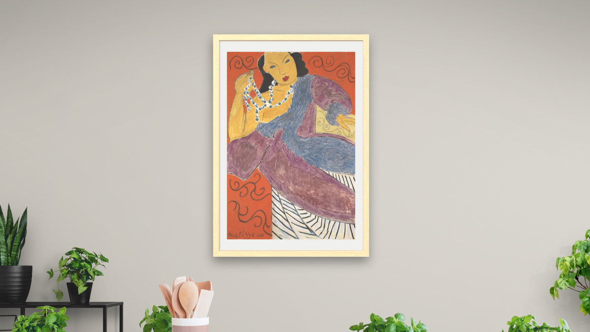 L'Asie (Asia) by Henri Matisse, shown at 28 × 42 in (71.1 × 106.7 cm) in Arber Natural, dining