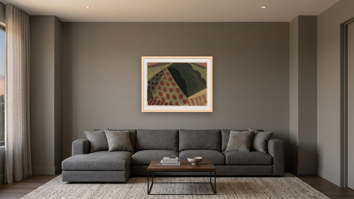 Untitled, (#22 in a Portfolio of 24 sketches) by Arthur Dove, shown at 30 × 40 in (76.2 × 101.6 cm) in Arber Natural, media room