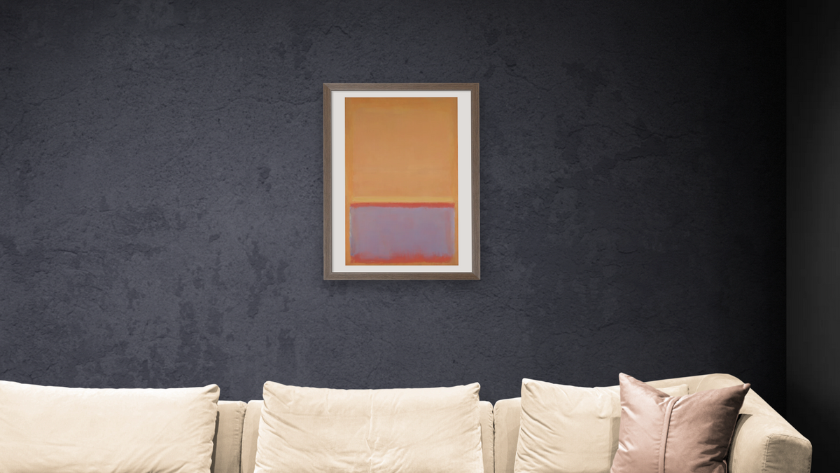 1980.12.21 by Mark Rothko, shown at 20 × 30 in (50.8 × 76.2 cm) in Arber Light Walnut, living