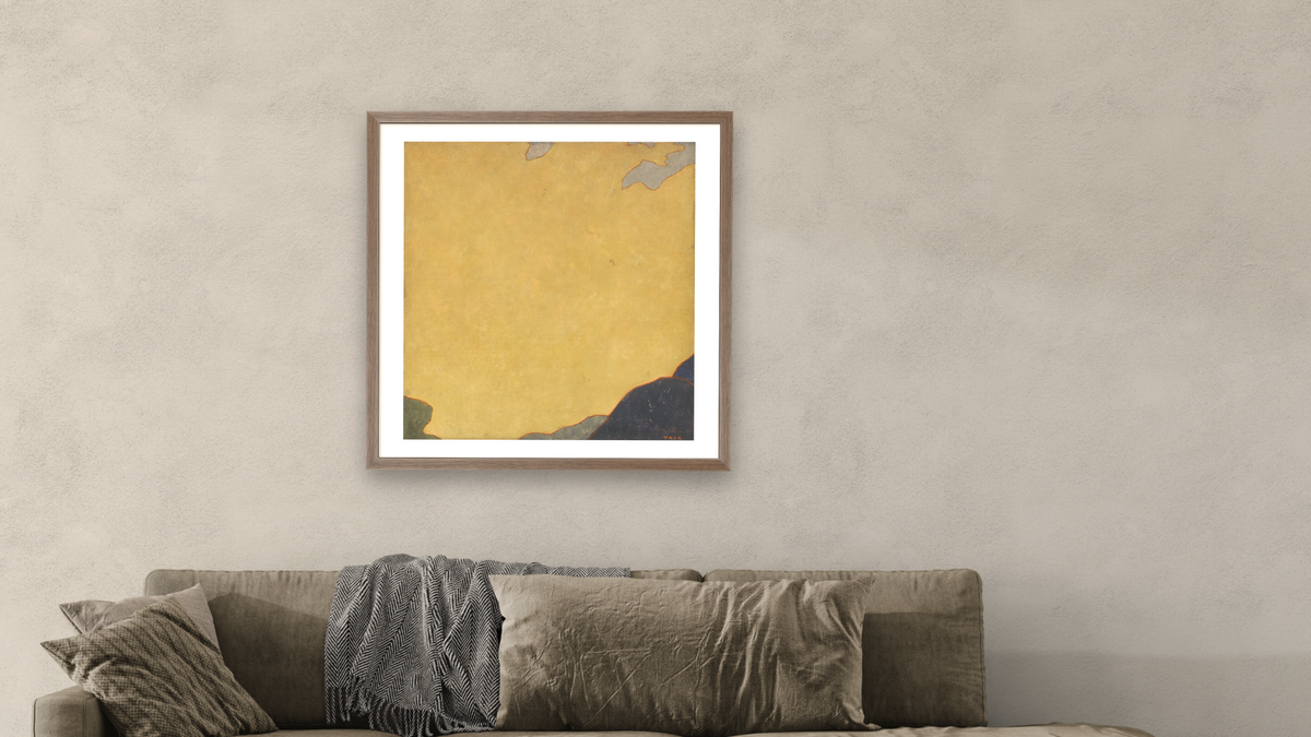 Evening by Augustus Vincent Tack, shown at 32 × 32 in (81.3 × 81.3 cm) in Arber Light Walnut, living