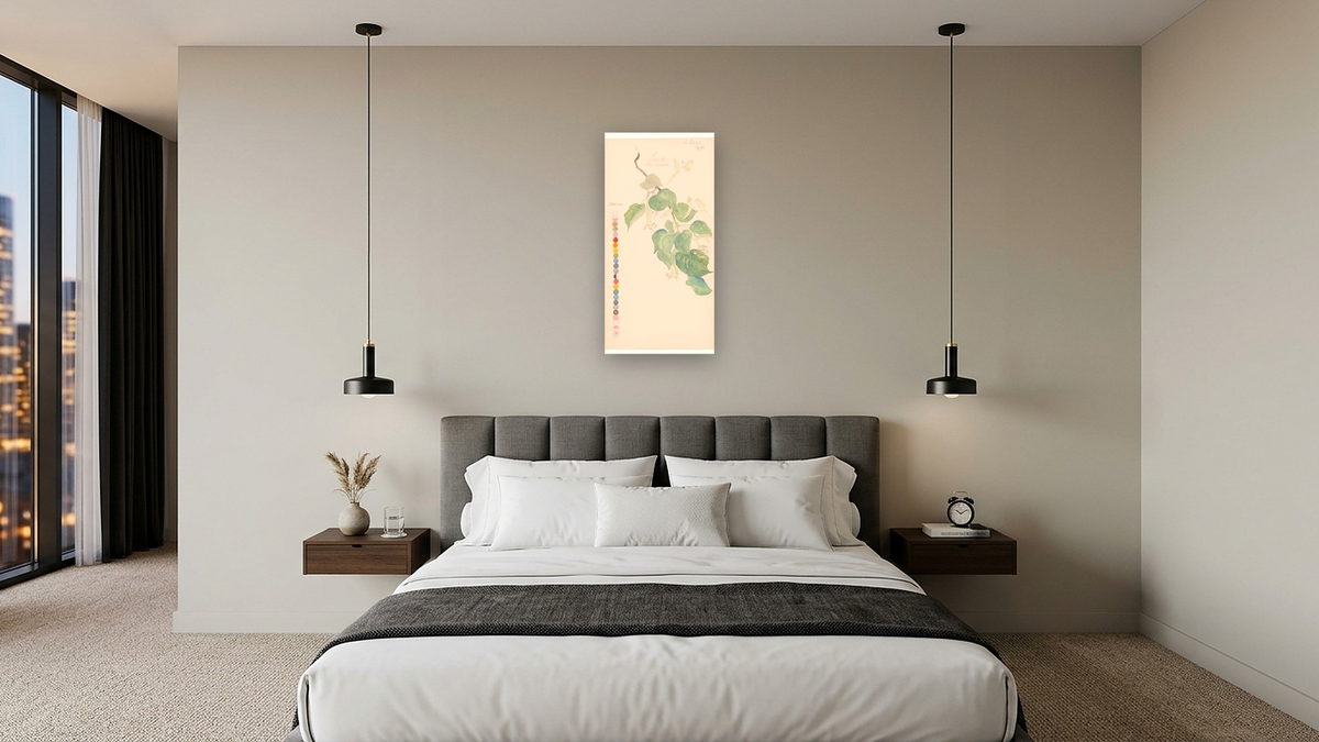 MoMA_22-1.jpg by Hilma af Klint, shown at 20 × 40 in (50.8 × 101.6 cm) as gallery-wrapped canvas, hotel guest room