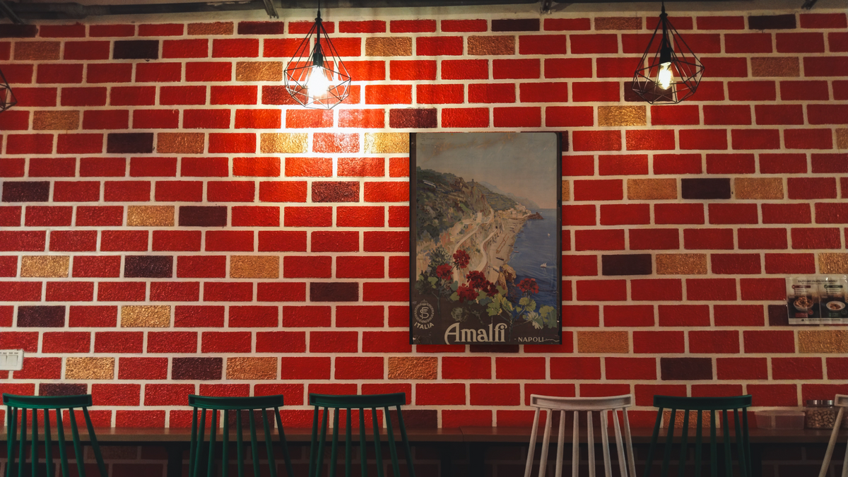 BPL Travel Posters, shown at 30 × 40 in (76.2 × 101.6 cm) as gallery-wrapped canvas, restaurant