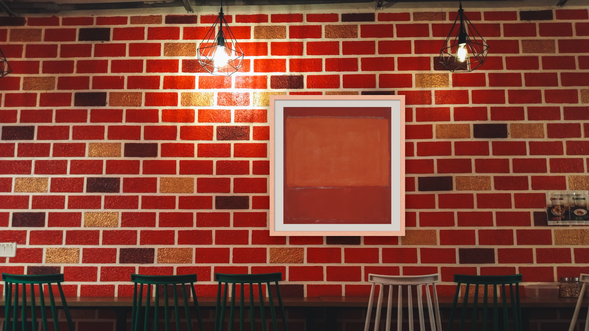 Orange and Red on Red by Mark Rothko, shown at 32 × 32 in (81.3 × 81.3 cm) in Arber Natural, restaurant
