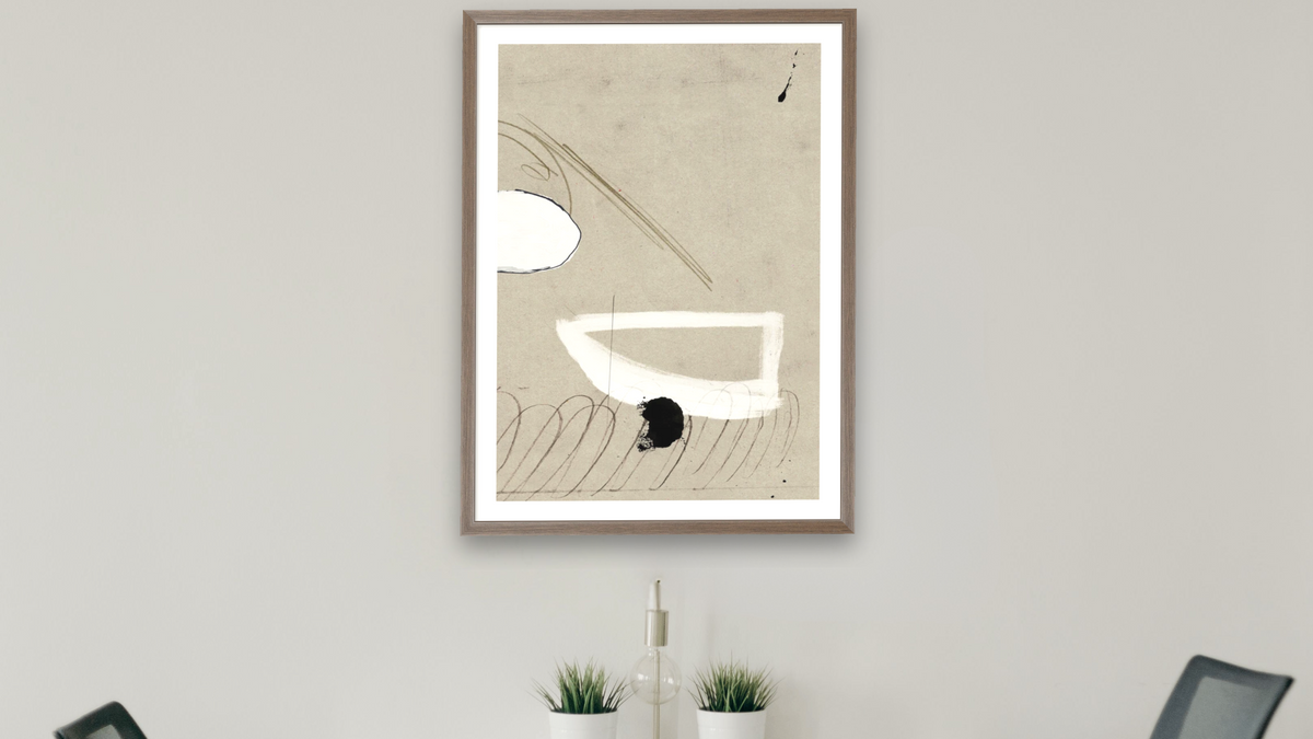 Regenerate 2 by Dan Hobday, shown at 30 × 42 in (76.2 × 106.7 cm) in Arber Light Walnut, boardroom