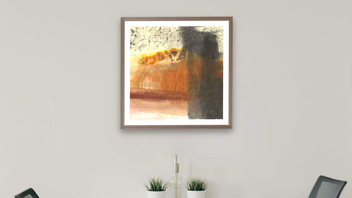 No. 1, shown at 32 × 32 in (81.3 × 81.3 cm) in Arber Light Walnut, boardroom